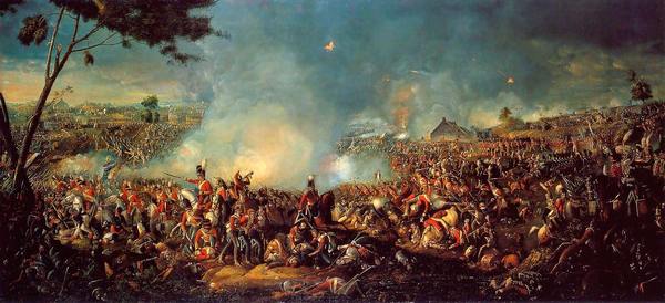 Битва при Ватерлоо. Картина У. Сэдлера, до 1839 г.