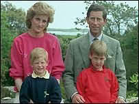 1989 год: Диана и Чарльз с детьми