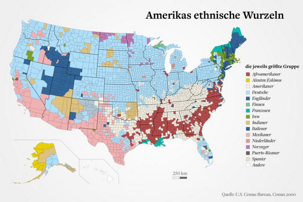 потомки представителей немецкого языка образуют самую большую группу американцев