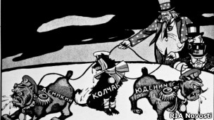 советская пропаганда представляла белых иностранными марионетками