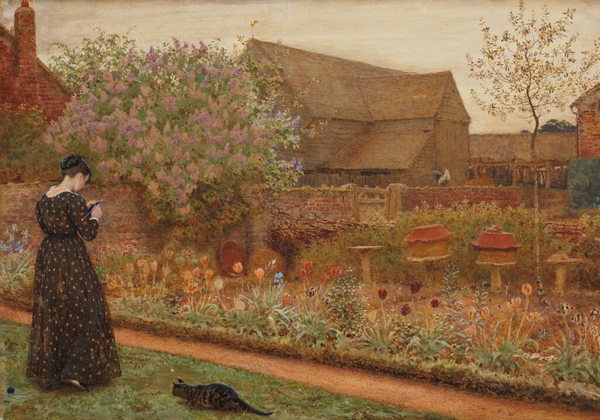 The Old Farm Garden, 1871, Frederick Walker