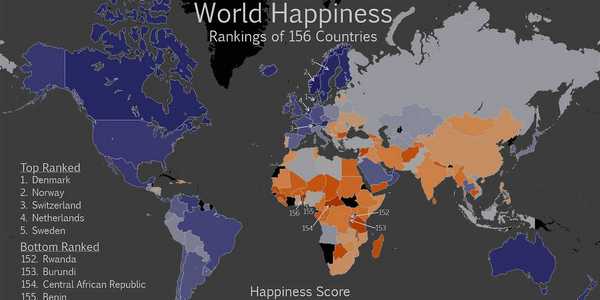 самые счастливые страны по данным 2013 г.