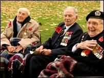 британские ветераны Первой мировой войны в ноябре 2008 года