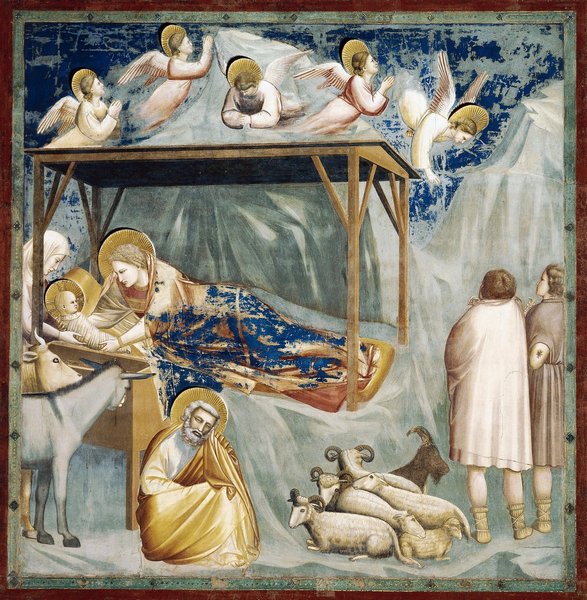 Джотто ди Бондоне. Рождество Иисуса, 1303–1305. Капелла Скровеньи, Падуя
